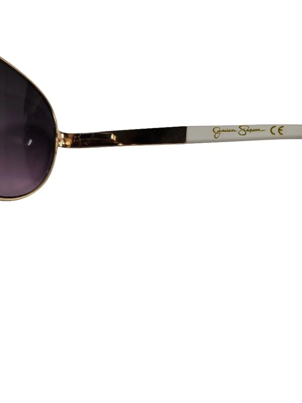Women's Purple Lens & Metal Frame Jessica Simpson Branded Aviator Sunglasses